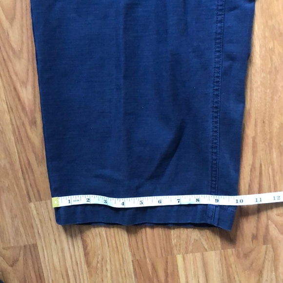 J.Crew Blue Cotton Wide Leg Button Front Pants Sz 30 - Picture 5 of 10